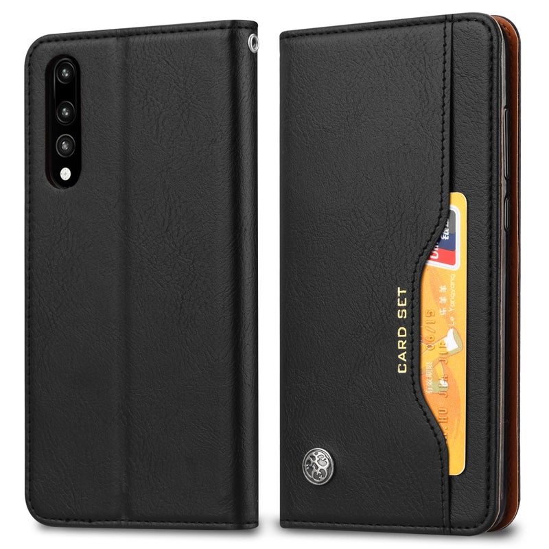 HuHa Protective Cover For Honor 9X Pro/Huawei Y9S /Honor 9X （No Fingerprints Version） Knead Skin Texture Horizontal Flip Leather Case  with Photo Frame & Holder & Card Slots & Wallet(Black) - Image 1