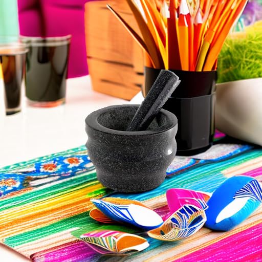 Cole & Mason 5.5-inch Granite Mortar & Pestle - Unpolished Stone Mortar & Pestle for Kitchen - Small Grinding Bowl for Herbs and Spices - Black, 8 pounds - Image 5