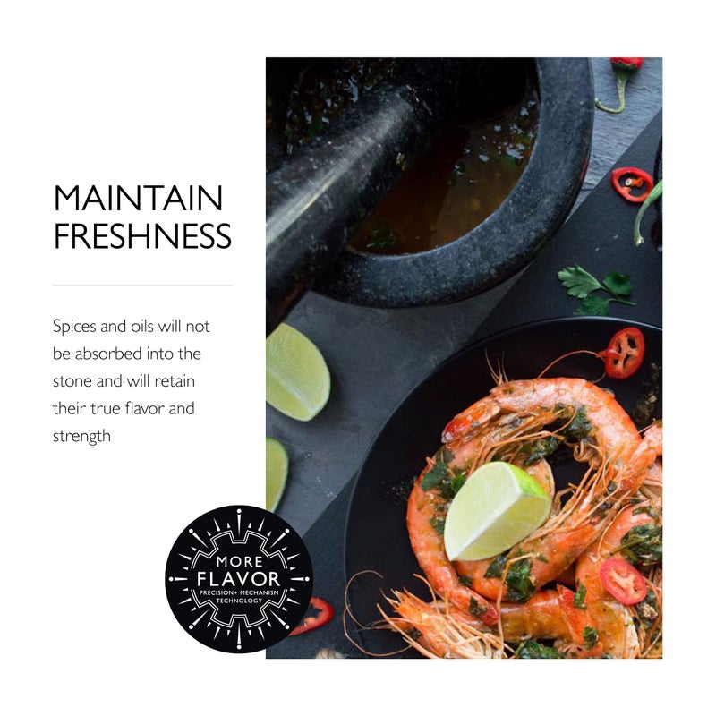 Cole & Mason 5.5-inch Granite Mortar & Pestle - Unpolished Stone Mortar & Pestle for Kitchen - Small Grinding Bowl for Herbs and Spices - Black, 8 pounds - Image 4