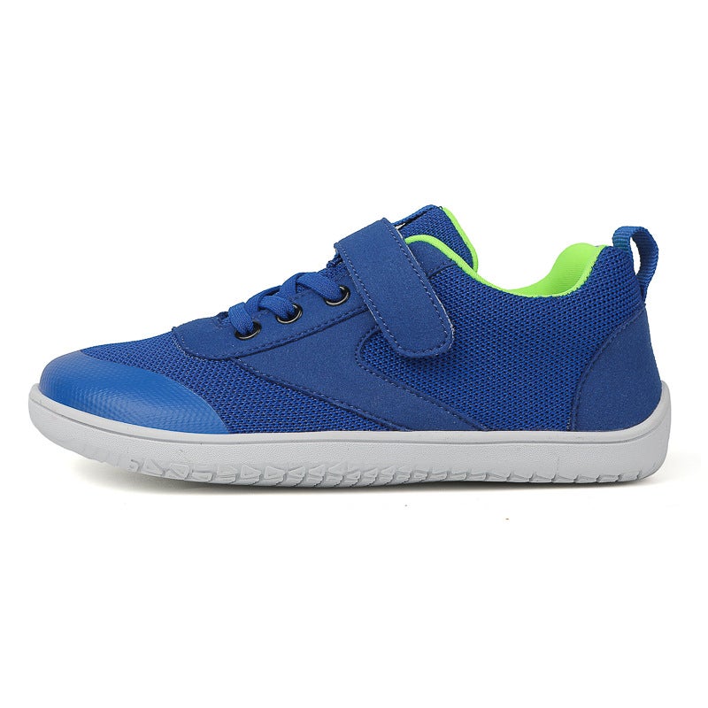 New Soft Bottom Barefoot Wide-Toe Children'S Shoes For Boys Lightweight Breathable Sneaker Contrast Color Velcro Non-Slip Flat Casual - Image 2