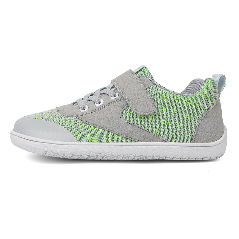New Soft Bottom Barefoot Wide-Toe Children'S Shoes For Boys Lightweight Breathable Sneaker Contrast Color Velcro Non-Slip Flat Casual - Image 3