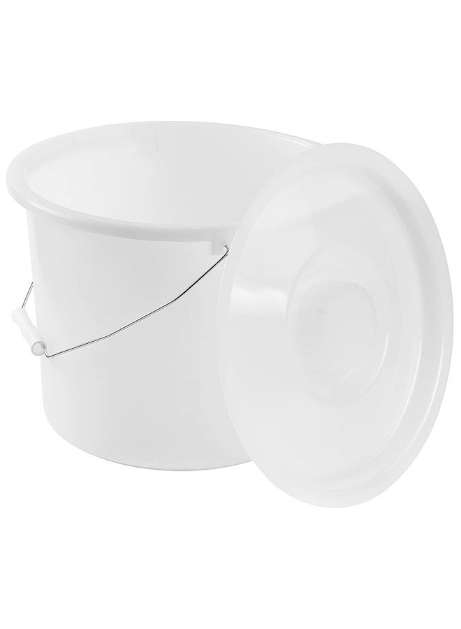 DMI Bedside Commode Replacement Bucket with Lid & Handle, Easy to Clean, Durable or Sturdy, Holds up to 12 Quarts, Universal Pail Chair - Image 1