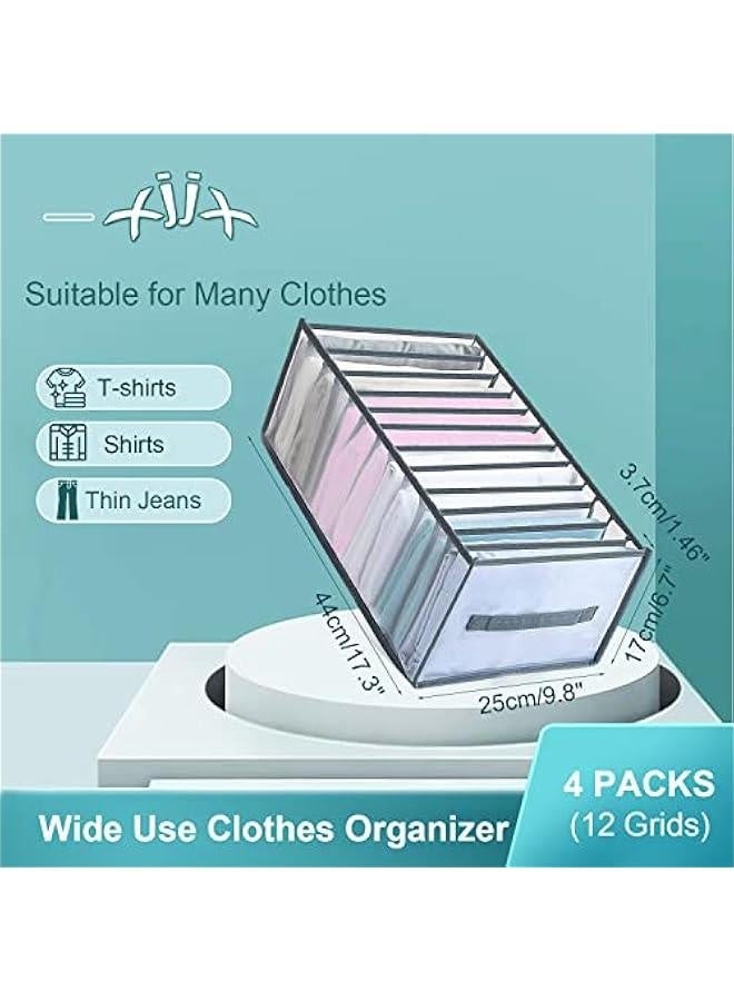 Generic Closet Organizers and Storage, Wardrobe Clothes Organizer, Drawer Organizer with Handles for T-Shirts, Skirts, Jeans, Pants, Hoodies, Sweaters, Underwear (6PCS)  - Image 3