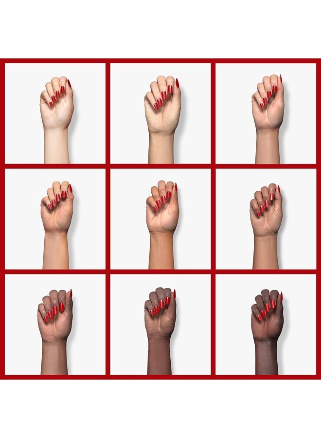 OPI طلاء أظافر، لون كريمي غير شفاف وحيوي، طلاء أظافر أحمر، يدوم حتى 7 أيام، مقاوم للتقشير وسريع الجفاف، أحمر بيغ أبل، 0.5 أونصة سائلة