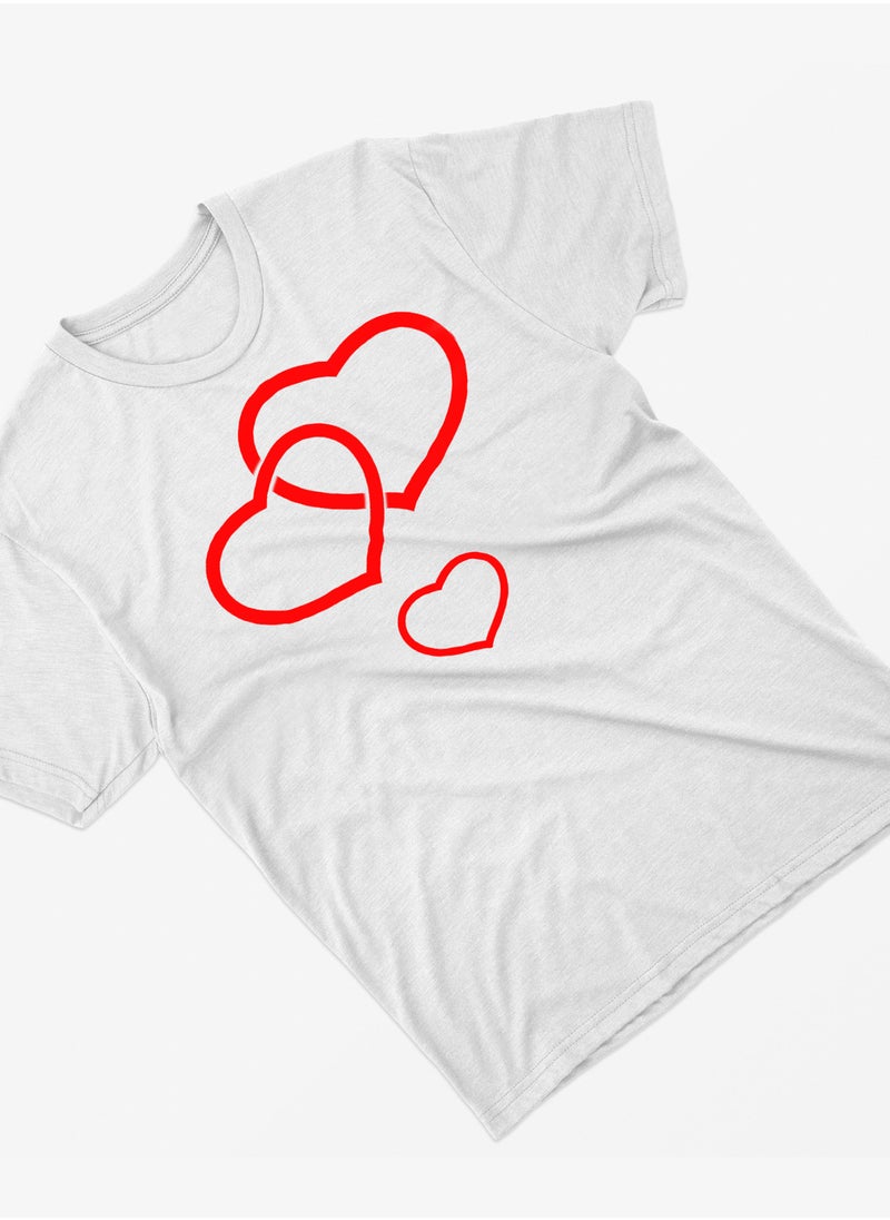 Generic - Fashion World Cotton T-shirt Printed with High-quality love hearts - Image 1