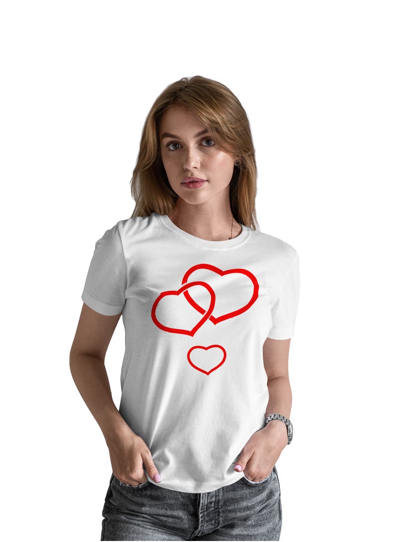 Generic - Fashion World Cotton T-shirt Printed with High-quality love hearts - Image 1