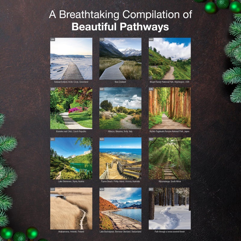 MICASA PRESS Pathways 2026 Mini Wall Calendar 12 Month | 7" x 14" Open | Thick & Sturdy Paper | Holiday Gift | Scenic Nature Calendar 2026 - Image 3
