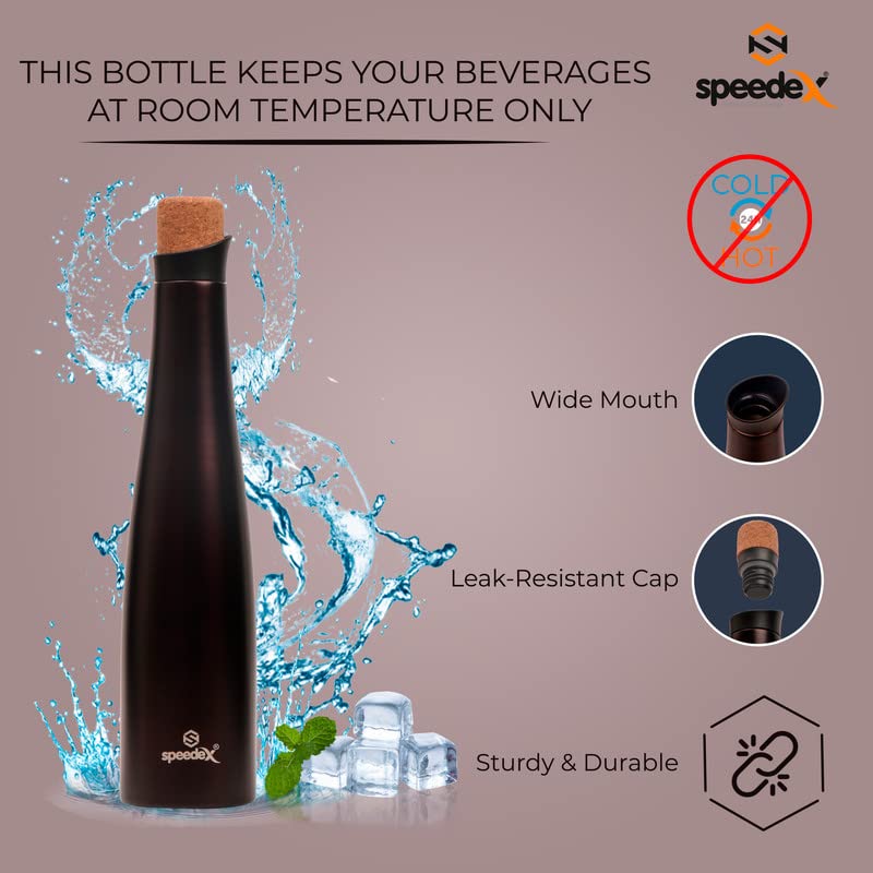 SPEEDEX Thermos Bottle - 500 ML Vacuum Insulated Stainless Steel for Kids, Men, Women - Thermosteel Bottle Ideal for School, Office, Travel Flask for Hot & Cold Beverages - Black Colour - Image 5
