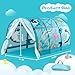 ANC POP Bed Tent for Kids with LED Strip Lights 55 x 41 x 315 Toddler Bed Tent Foldable Game House for Children Play Tents for Girls Boys Sleeping Canopy Playhouse Light BlueOcean - Image 3