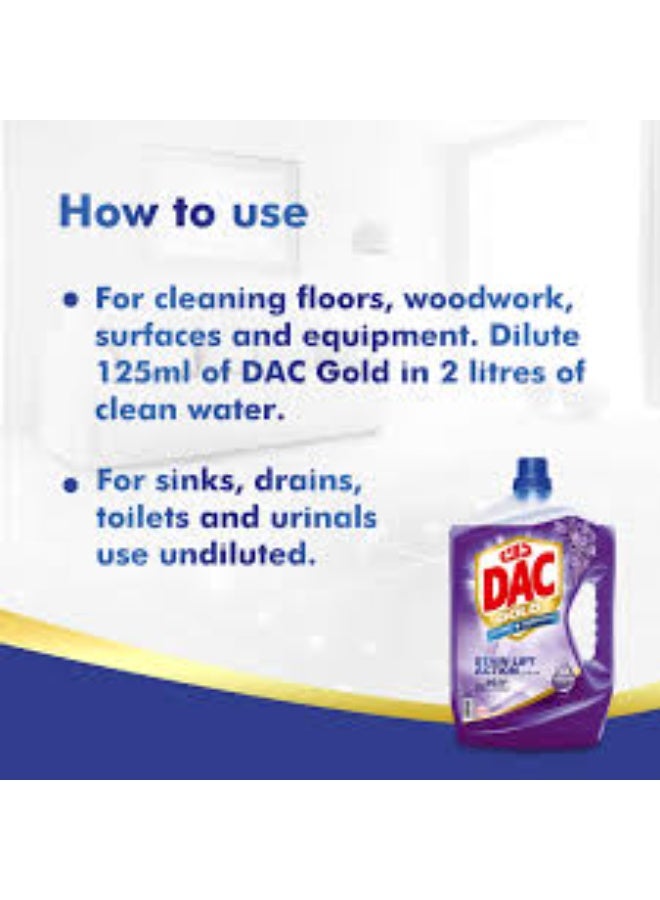DAC Disinfectant Gold Lavender 3L – Pack of 3 Powerful Multi-Surface Cleaner - Image 4
