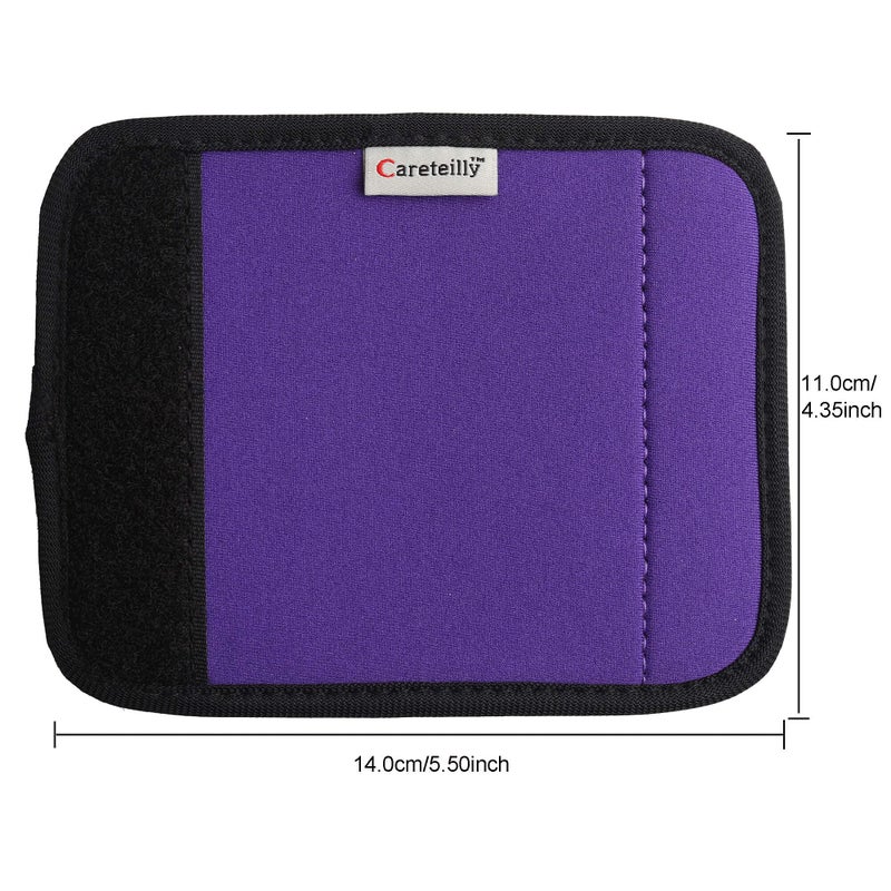 Careteilly Luggage Handle Wrap for Suitcase Unique Funny Bright Luggage Identifiers Cute Luggage Tags Gift of Travel Accessories-Purple - Image 2