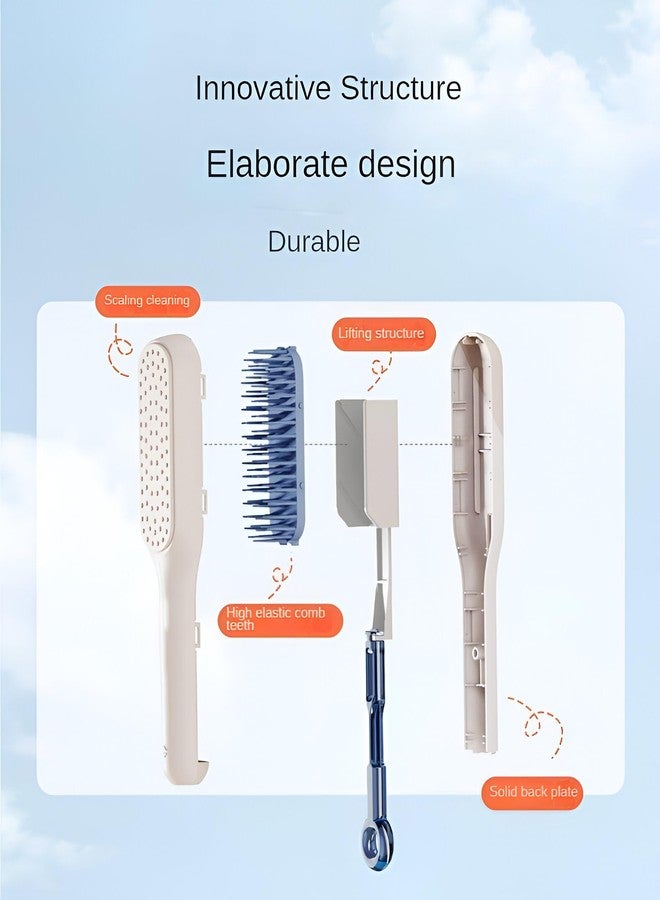Dustex Self-Cleaning Anti-Static Massage Comb, Self Cleaning Hair Brush, Massage Comb For Hair, Retractable Rotary Lift Self-Cleaning Comb, Women's Hair Styling Tool (multicolor) (MULTI PACK 2) - Image 4