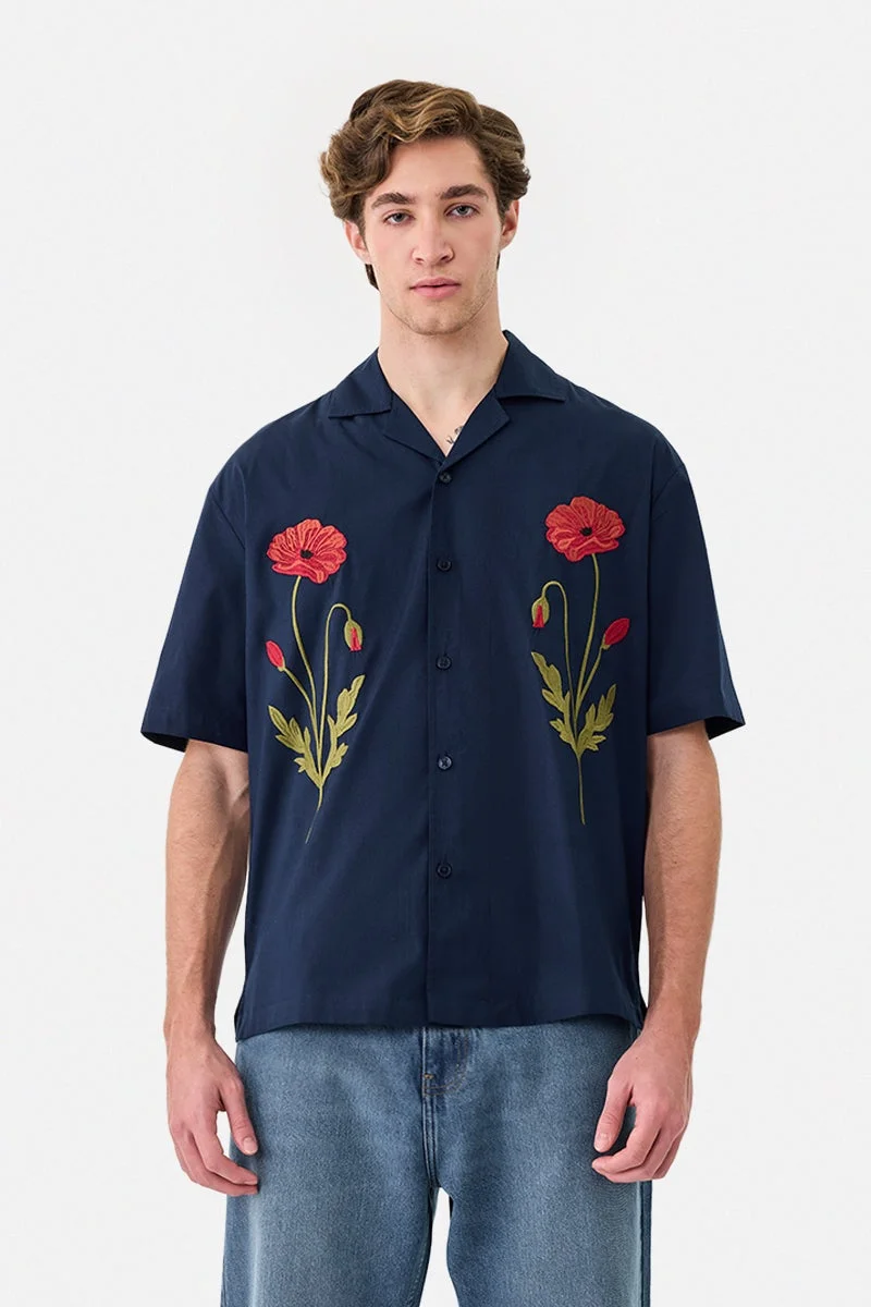 سنيتش قميص مطرز بقصة صندوقية