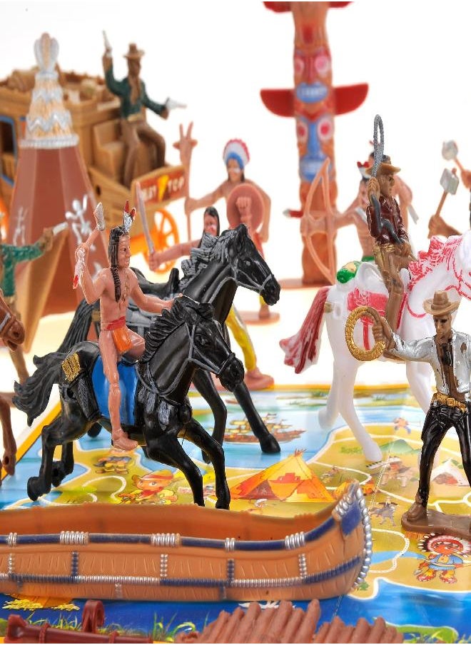 PowerTRC Wild West Native American Indians and Cowboy Playset | 58 Pieces Plastic Toy Figure Soldiers and Props | Western Theme Bundle | Great Gift for Boys and Girls Ages 3 and Up - pzsku/Z7838BD0F5489499AE3B6Z/45/_/1686135083/e72ea913-37c4-423e-8e66-ba62368f30e0