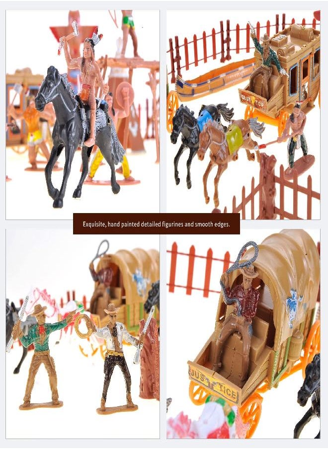 PowerTRC Wild West Native American Indians and Cowboy Playset | 58 Pieces Plastic Toy Figure Soldiers and Props | Western Theme Bundle | Great Gift for Boys and Girls Ages 3 and Up - pzsku/Z7838BD0F5489499AE3B6Z/45/_/1686135087/0403007a-bb30-43b4-9188-78be3e6bdff0