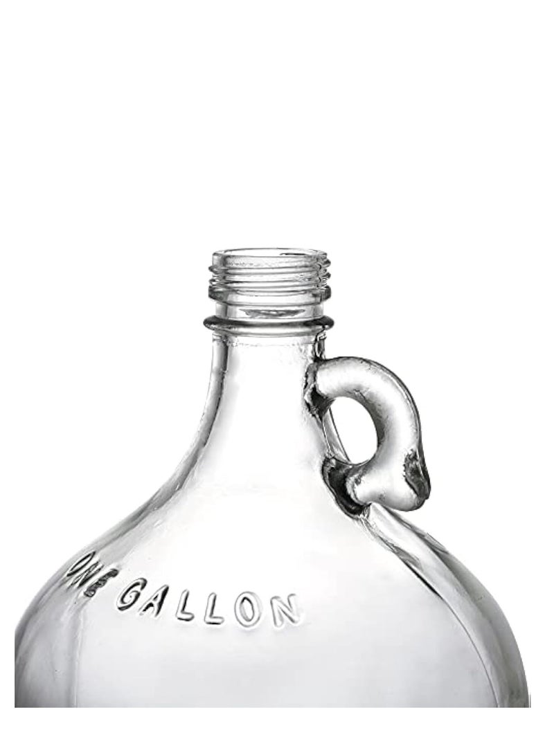 Home zone 1 Gallon Glass Jugs, 128 OZ Large Fermenting Jug with Seal Lid, Wine Growler Carboy Bottle with Handle for Juice, Milk, Water, Vinegar, Limoncello, Home Decoration, Change Jar - Image 3