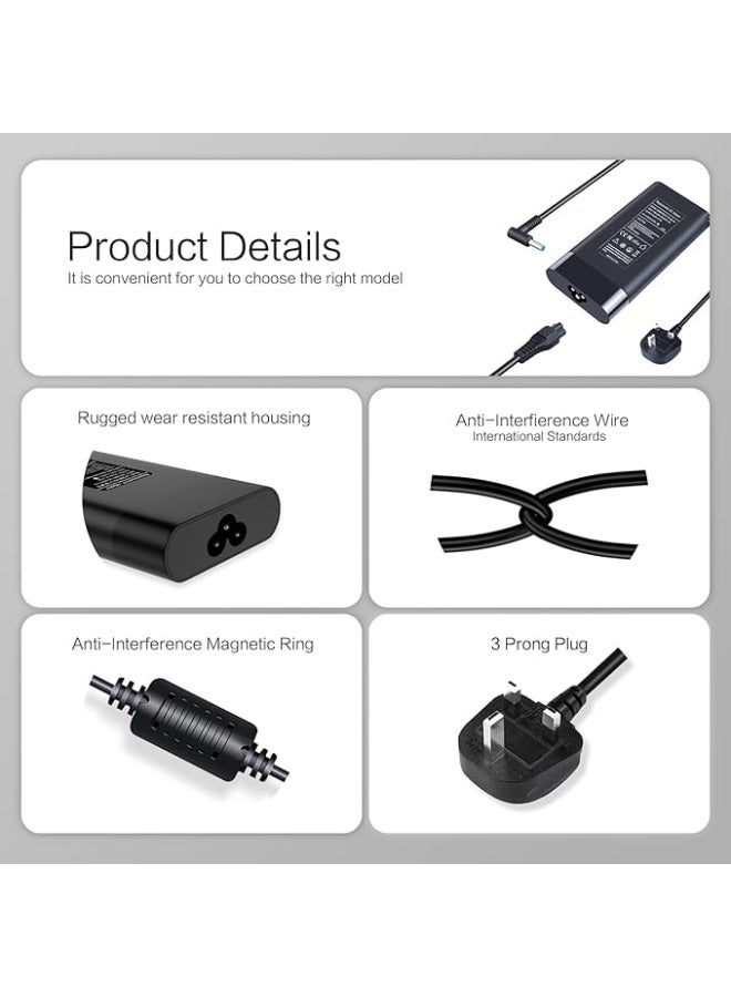Terabyte 150W 135W Laptop Charger Compatible with HP Pavilion Gaming 15 17 OMEN 15 17 ZBook 15 G3 G4 G5 917677-003 917649-850 TPN-CA11 TPN-DA09 Adapter Power Supply Cord(4.5 * 3.0mm) - Image 3