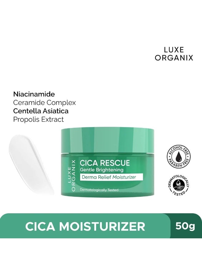 Luxe Organix Cica Rescue Gentle Brightening Derma Relief Moisturizer | Soothe & Illuminate - Image 4