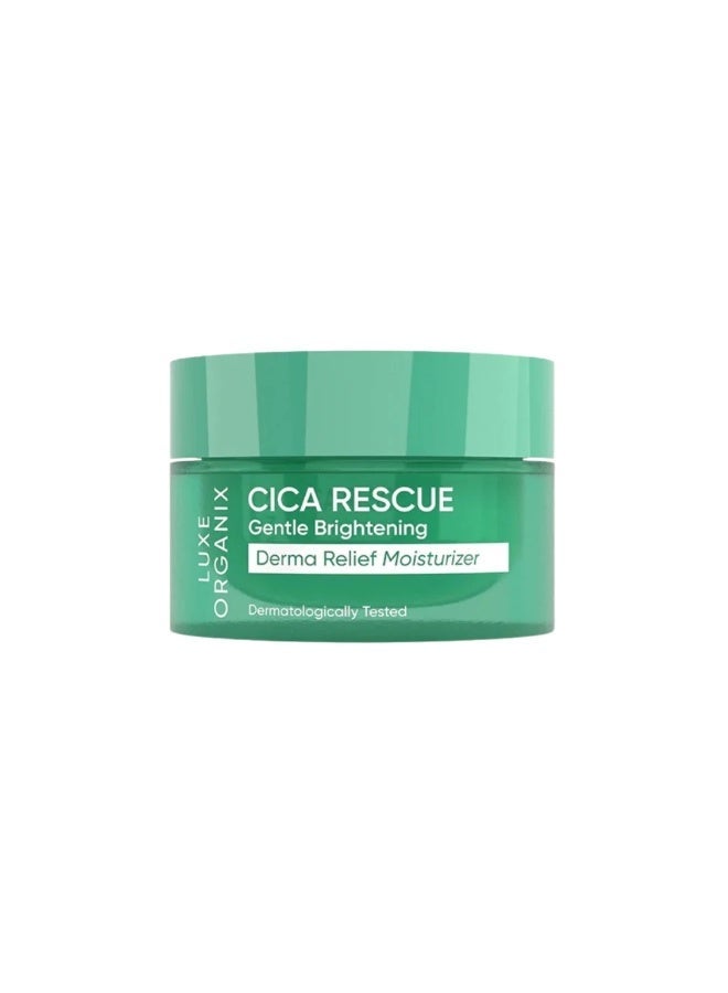 Luxe Organix Cica Rescue Gentle Brightening Derma Relief Moisturizer | Soothe & Illuminate - Image 1