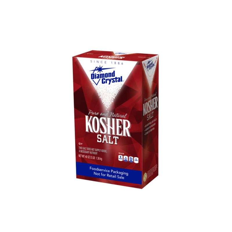 Diamond Crystal Kosher Salt - Full Flavor, No Additives - Pure and Natural Since 1886 (Restaurant Pack) - 3 Pound Box - Image 1