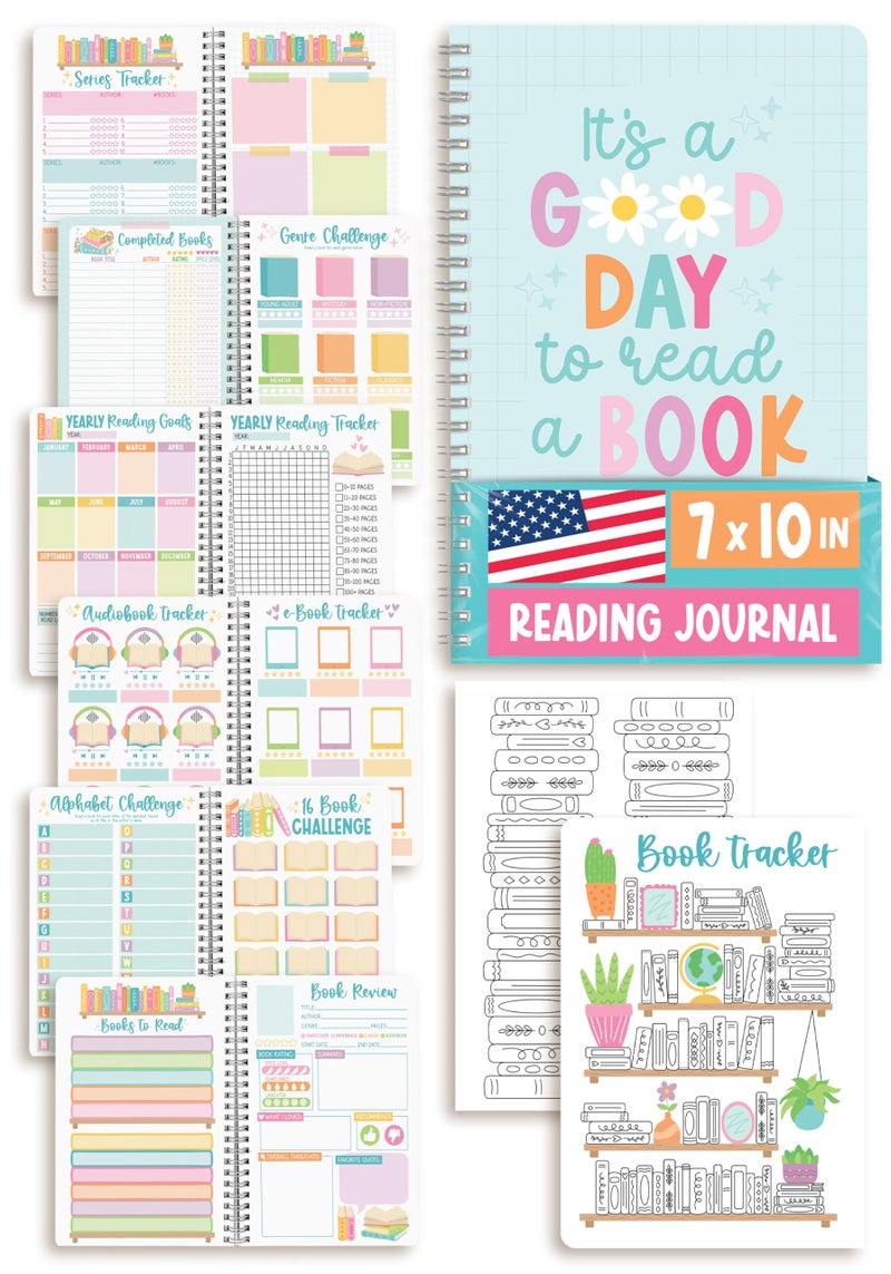 Hadley Designs Reading Journal for Women - Book Journal Reading Log for Adults, Readers Journals for Book Lovers Gifts, Books Review & Rating Tracker Journals, Gifts for Kids Who Love to Read, Designed in USA - Image 1