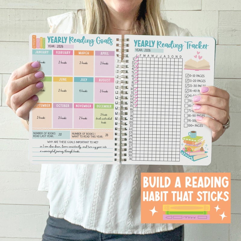 Hadley Designs Reading Journal for Women - Book Journal Reading Log for Adults, Readers Journals for Book Lovers Gifts, Books Review & Rating Tracker Journals, Gifts for Kids Who Love to Read, Designed in USA - Image 5