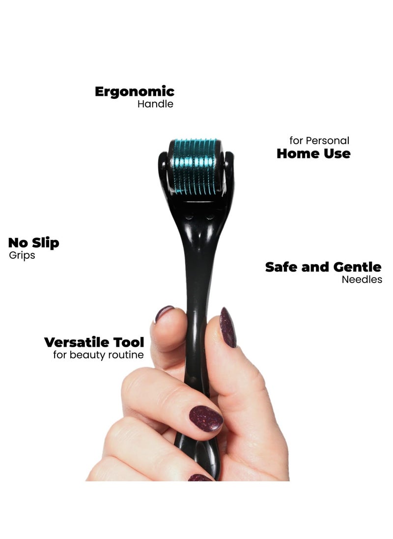 ABJ - Derma Roller for Hair Beard Facial Skin Face Body Scalp 540 Titanium Microneedle for Men Women - Image 1