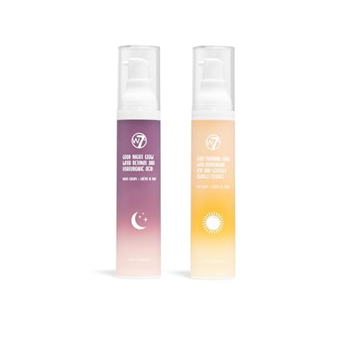 W7 Good Morning & Good Night Glow Face Cream - 2 Pack - Hydrating & Repairing Skincare Set - Image 1