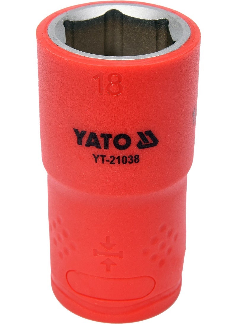 YATO Insulated Socket 1/2" 18mm VDE-1000V YT-21038