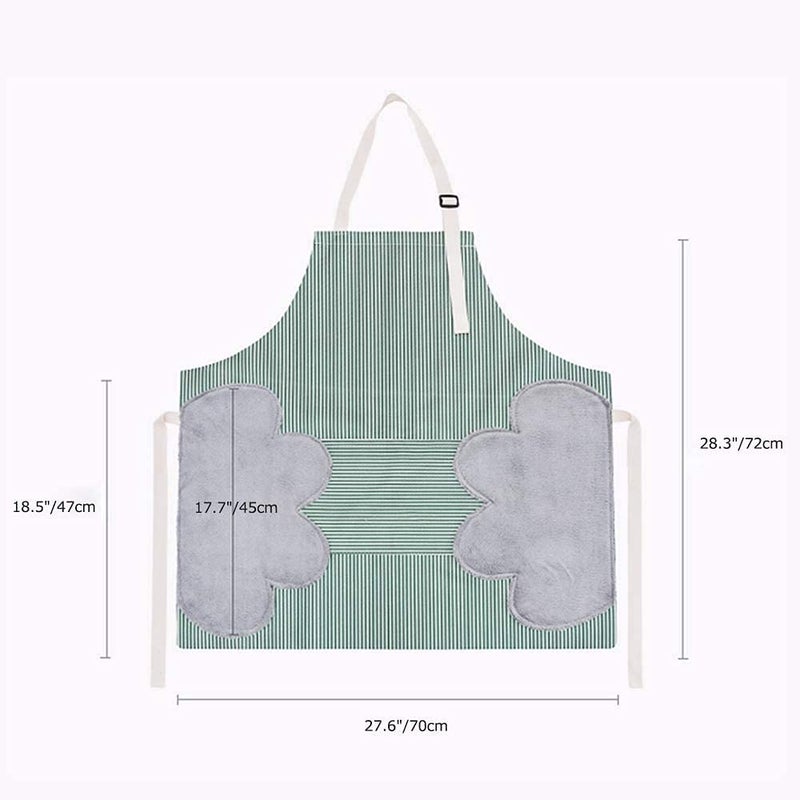 UNIQUE CART Waterproof Adjustable Kitchen Women Men Apron with Pockets Towels Bib Cooking Coral - Image 2