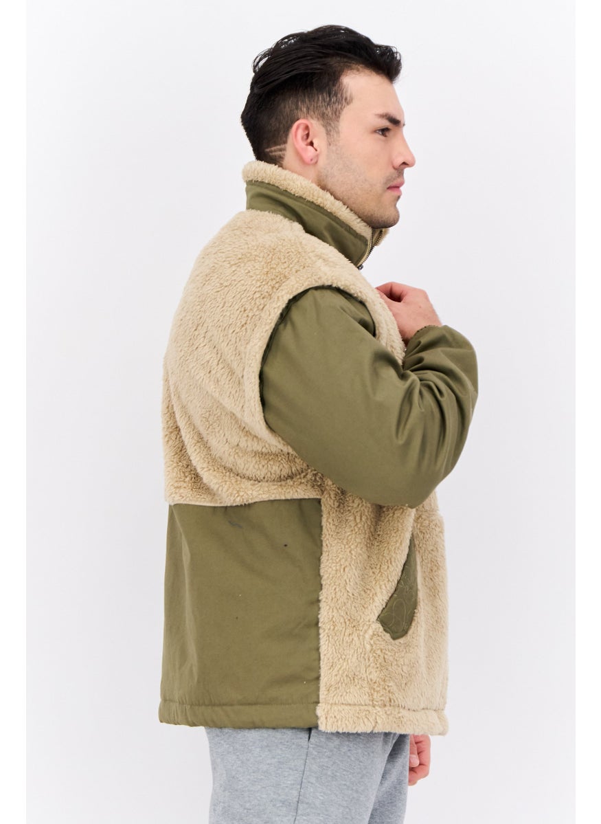 PUMA Men Sportswear Fit Long Sleeves Outdoor Jacket, Khaki  - Image 2