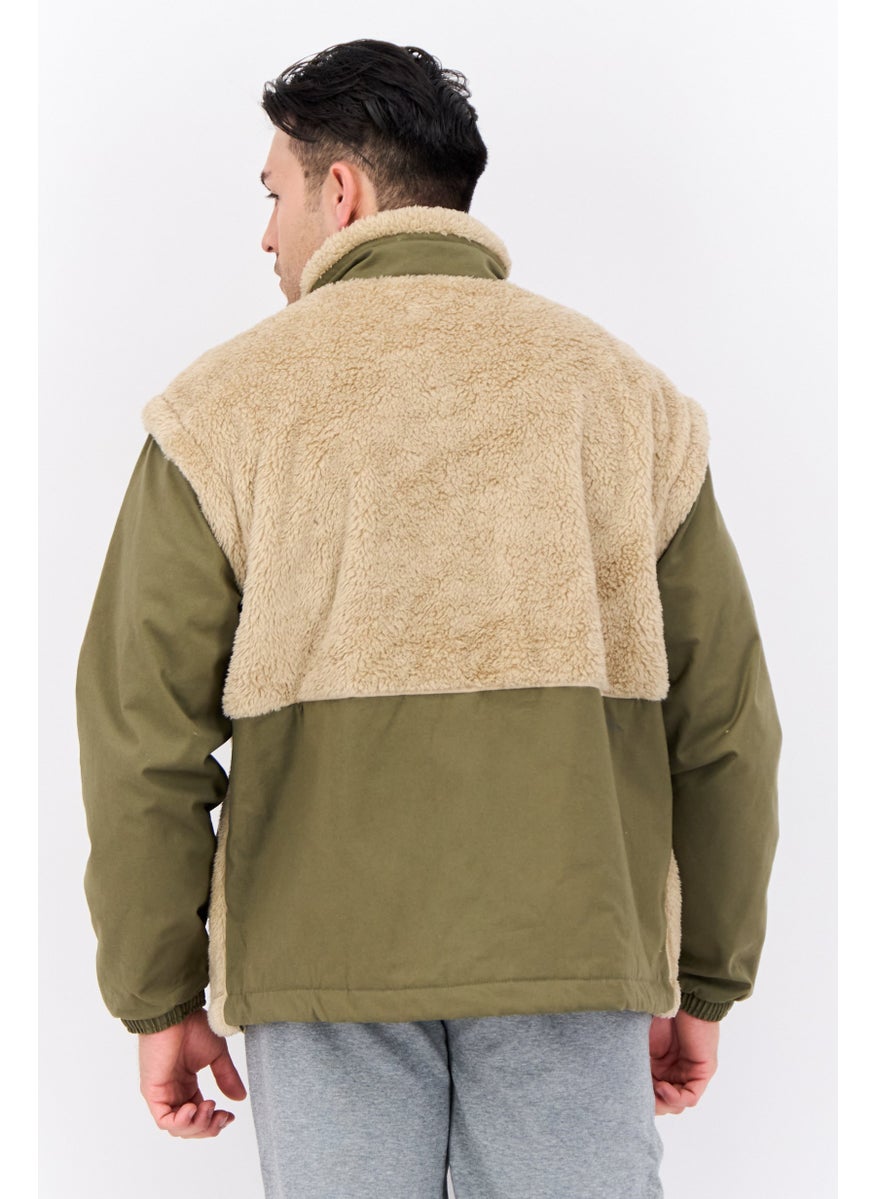 PUMA Men Sportswear Fit Long Sleeves Outdoor Jacket, Khaki  - Image 3