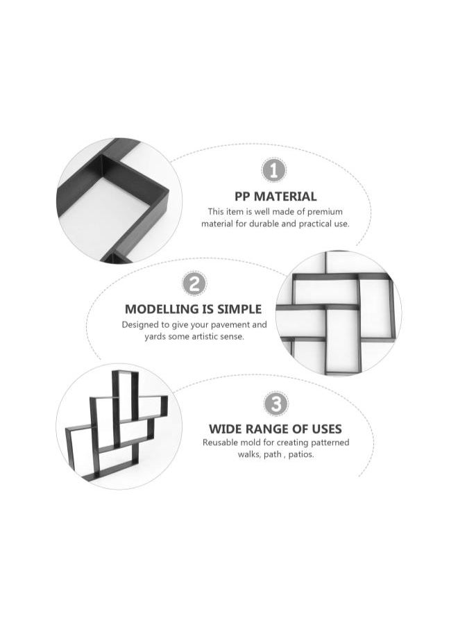 silvercnc - silvercnc Concrete Molds Walk Maker PP Plastic Square Reusable Garden Pavement Paving Mold Stepping Stone Paver Path Brickform 49. 7x40. 5cm - Image 1