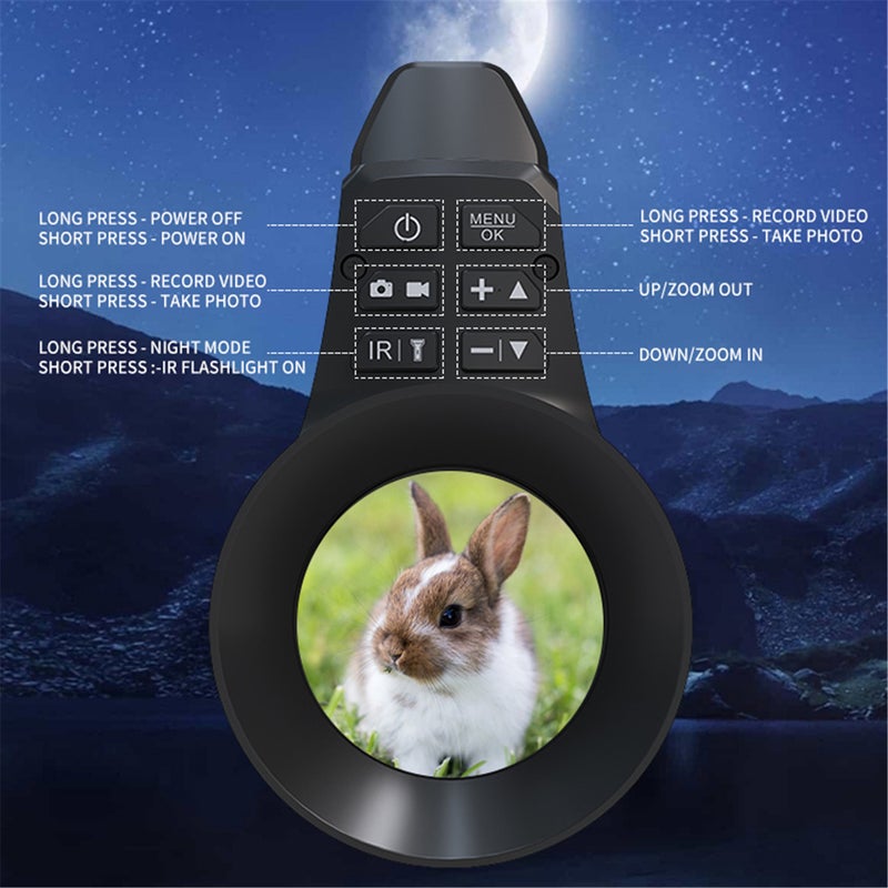 NV4AS Digital night vision monocular telescope, infrared illuminator for photography and video recording, 984 feet long distance, 1080P night vision monocular telescope, used for hunting, camping, and surveillance - Image 3