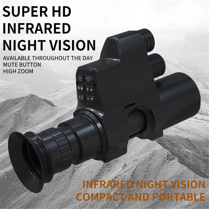 NV4AS Digital night vision monocular telescope, infrared illuminator for photography and video recording, 984 feet long distance, 1080P night vision monocular telescope, used for hunting, camping, and surveillance - Image 4
