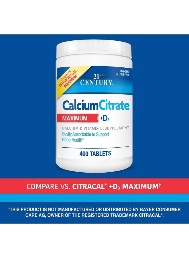 21st Century Vitamins Calcium Citrate Plus D3 Maximum Tablets, 400 Count - Image 4