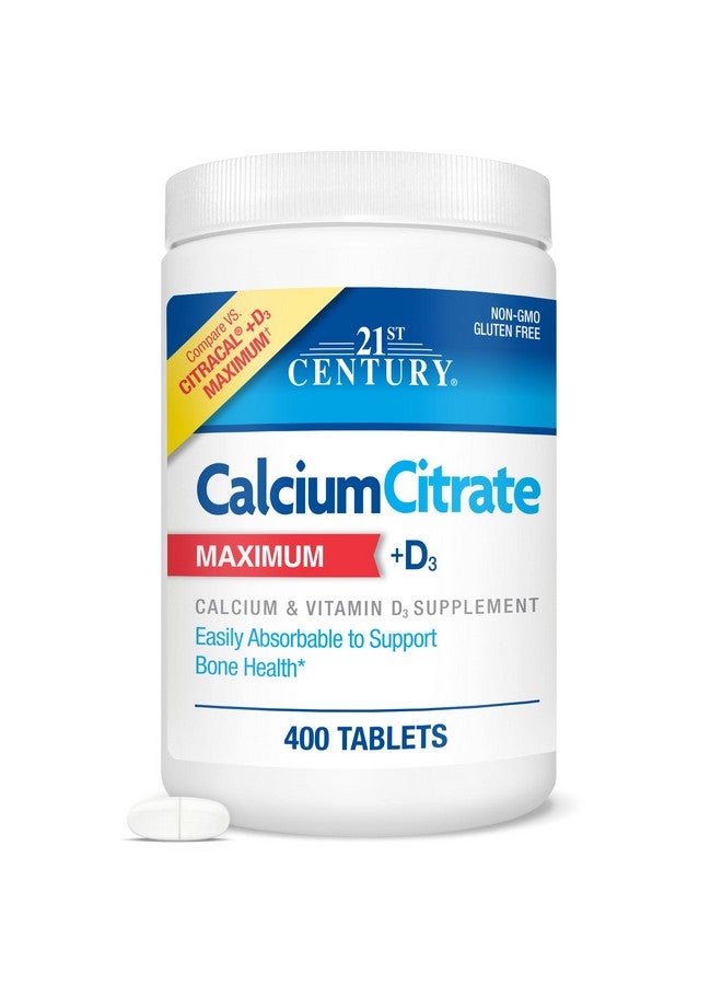 21st Century Vitamins Calcium Citrate Plus D3 Maximum Tablets, 400 Count - Image 1