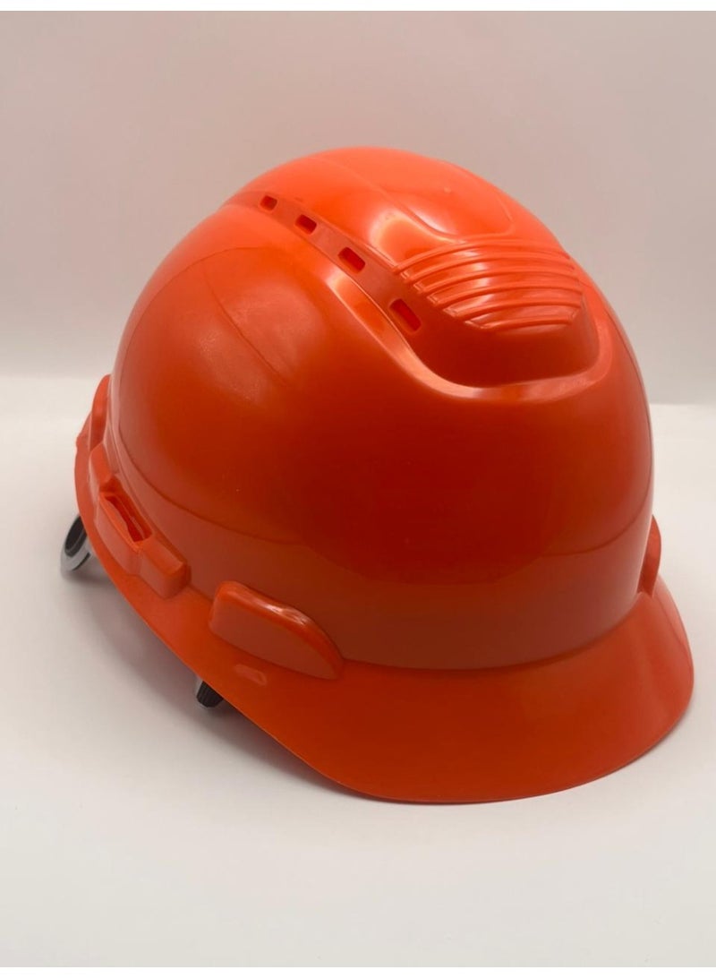 TEAKWOOD Ratchet Safety Helmet, Orange - Image 1