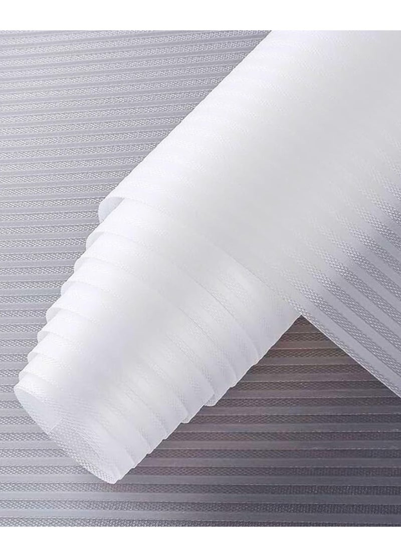 Home zone Shelf Liner Kitchen Drawer Mats PVC White(50cm X 5 Meters Roll) - Image 1