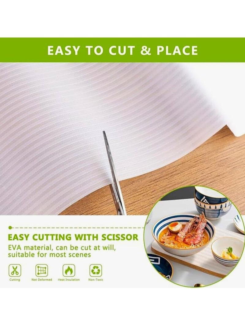 Home zone Shelf Liner Kitchen Drawer Mats PVC White(50cm X 5 Meters Roll) - Image 5