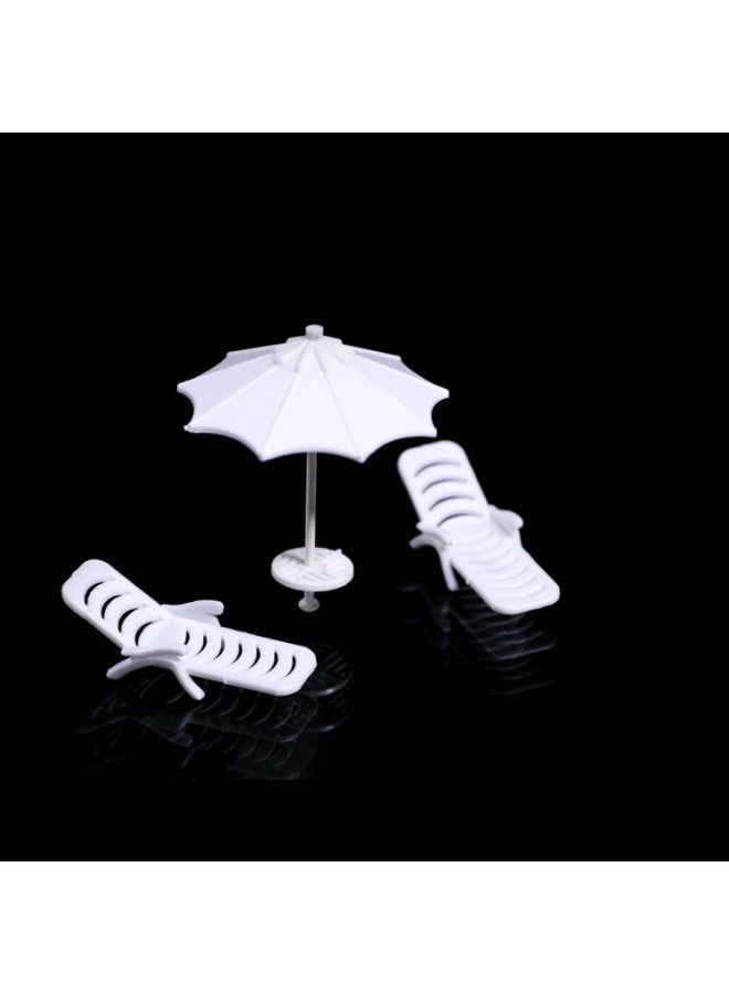 Building Sand Table Model Material Outdoor Scene Landscape Handmade Diy Sun Umbrella Beach Chair Set-Color:Sun Umbrella Beach Chair Set 1:50 - Image 5