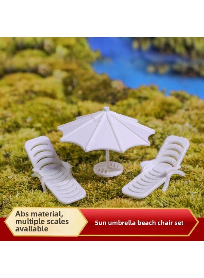 Building Sand Table Model Material Outdoor Scene Landscape Handmade Diy Sun Umbrella Beach Chair Set-Color:Sun Umbrella Beach Chair Set 1:50 - Image 2