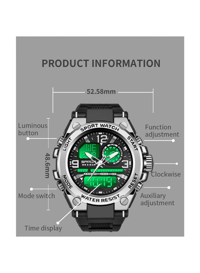 Sanda Men's Watches Sports Outdoor Waterproof Watch Date Multi Function Tactics LED Alarm Stopwatch - Image 5