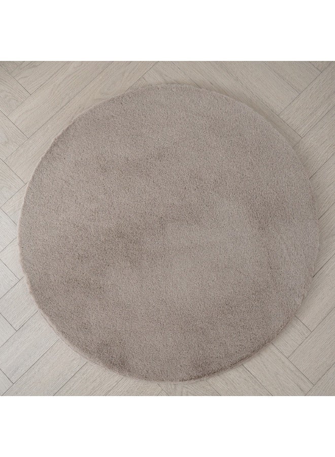 Home Box سجادة دائرية من فرو الأرنب الصناعي 90 × 90 سم - Image 2