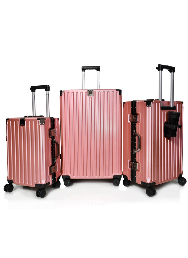 MORANO Morano aluminum travel luggage set three pieces, elegant and durable design  - Image 1