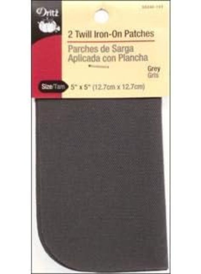 Dritz Dritz Twill Iron-On Patches, 5 x 5-Inch, Grey, 2 - Image 2