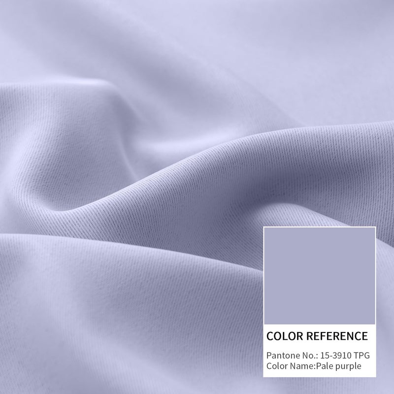 BGment Rod Pocket and Back Tab Blackout Curtains for Bedroom - Thermal Insulated Room Darkening Curtains for Living Room  2 Window Curtain Panels (52 x 84 Inch  Lavander) - Image 4