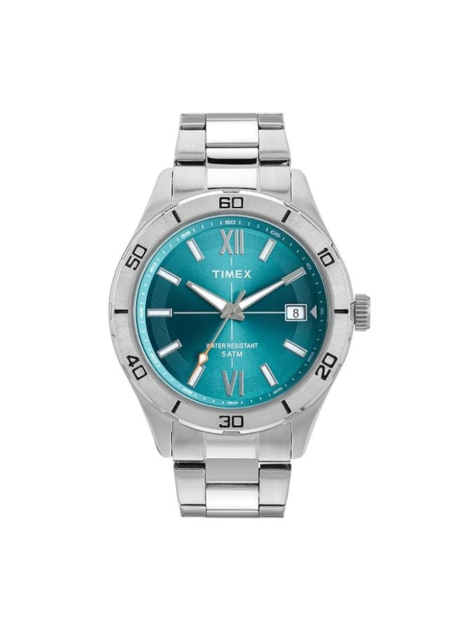 TIMEX Analog Watch for Men Available in Multicolor Dial & Silver Stainless Steel Bracelet Band - Water Resistant Wrist Watches - Image 1