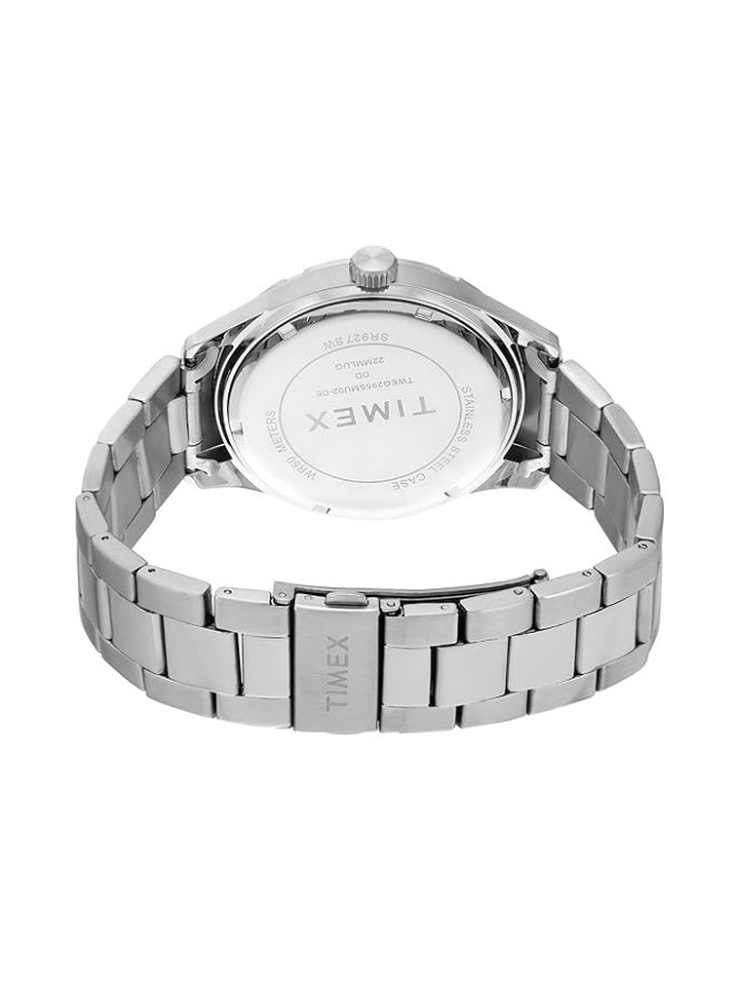 TIMEX Analog Watch for Men Available in Multicolor Dial & Silver Stainless Steel Bracelet Band - Water Resistant Wrist Watches - Image 3