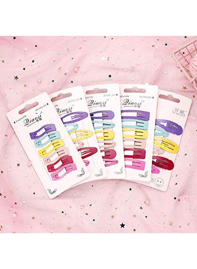 Apol 60 Pcs Nonslip Snap Hair Clips With 60 Pcs Elastic Hair Bands Candy Color Metal Barrettes Star Butterfly Heart Hairpin For Kids Girls And Women Hair Accessories - Image 4